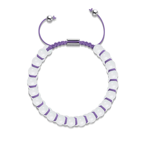 Porcelaine violette | Céramique Lumos | Bracelet Vitalité Macramé